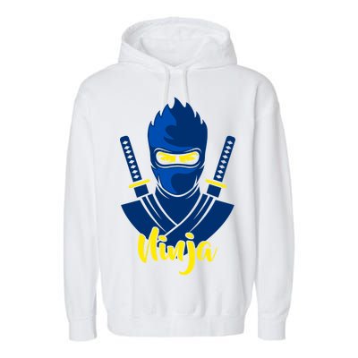 Cool Blue Ninja Garment-Dyed Fleece Hoodie