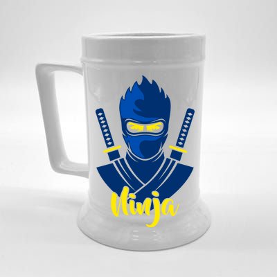 Cool Blue Ninja Beer Stein