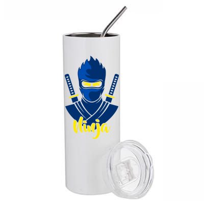 Cool Blue Ninja Stainless Steel Tumbler