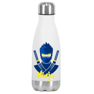 Cool Blue Ninja Stainless Steel Insulated Water Bottle