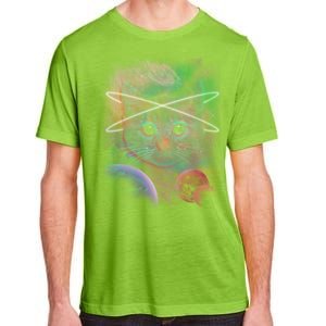 Cool Cat Nebula Space Universe  Adult ChromaSoft Performance T-Shirt