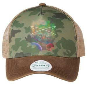 Cool Cat Nebula Space Universe  Legacy Tie Dye Trucker Hat