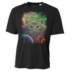 Cool Cat Nebula Space Universe  Cooling Performance Crew T-Shirt