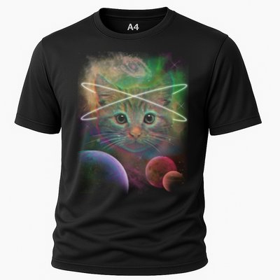 Cool Cat Nebula Space Universe  Performance Shirt