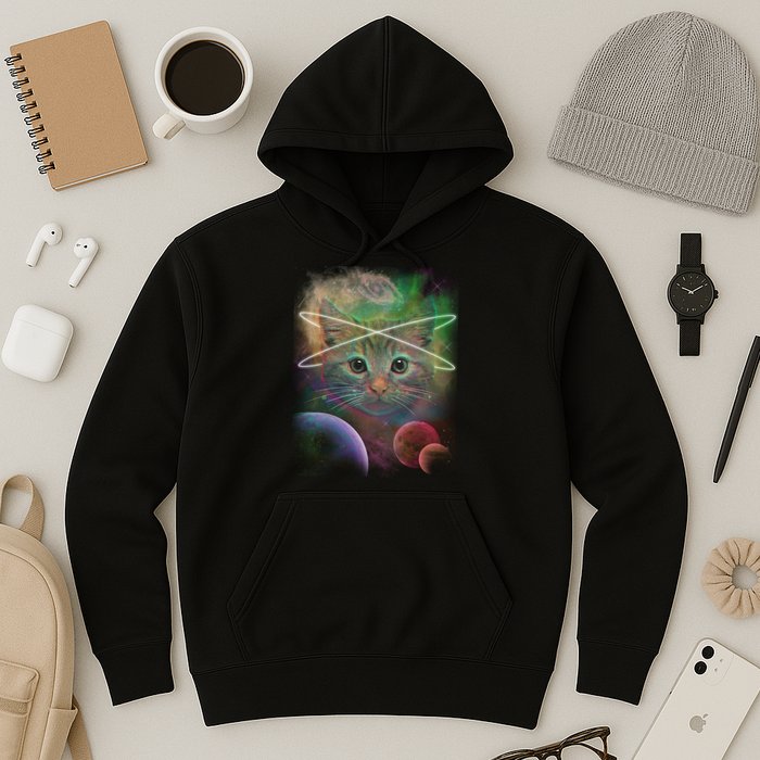 Cool Cat Nebula Space Universe  Hoodie