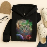 Cool Cat Nebula Space Universe  Hoodie
