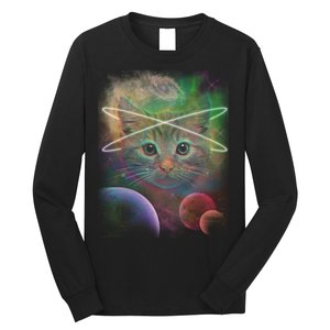 Cool Cat Nebula Space Universe  Long Sleeve Shirt