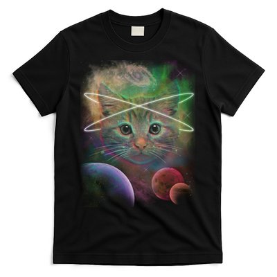 Cool Cat Nebula Space Universe  T-Shirt