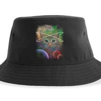 Cool Cat Nebula Space Universe  Sustainable Bucket Hat