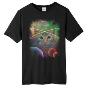 Cool Cat Nebula Space Universe  Tall Fusion ChromaSoft Performance T-Shirt