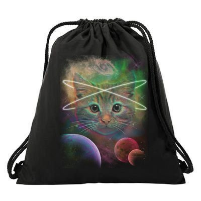 Cool Cat Nebula Space Universe  Drawstring Bag
