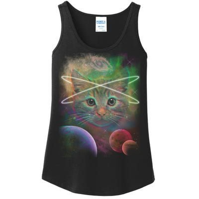 Cool Cat Nebula Space Universe  Ladies Essential Tank