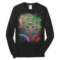 Cool Cat Nebula Space Universe  Tall Long Sleeve T-Shirt