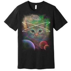 Cool Cat Nebula Space Universe  Premium T-Shirt