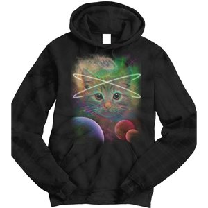 Cool Cat Nebula Space Universe  Tie Dye Hoodie