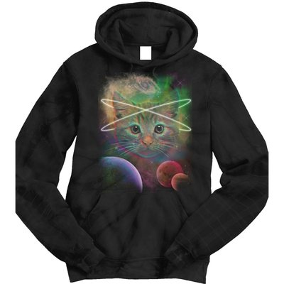 Cool Cat Nebula Space Universe  Tie Dye Hoodie