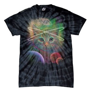 Cool Cat Nebula Space Universe  Tie-Dye T-Shirt