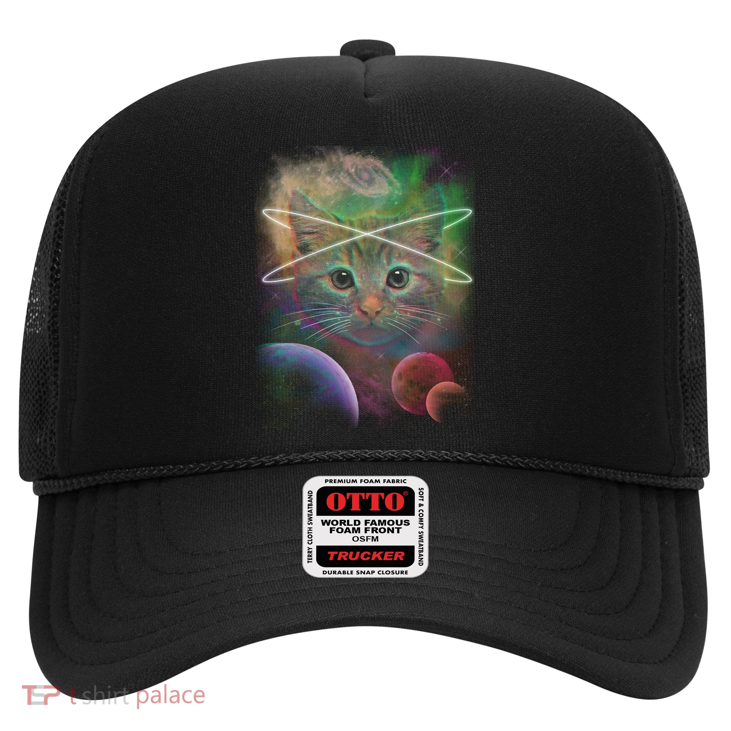 Cool Cat Nebula Space Universe  Trucker Hat