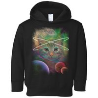 Cool Cat Nebula Space Universe  Toddler Hoodie