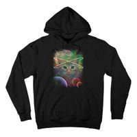 Cool Cat Nebula Space Universe  Tall Hoodie