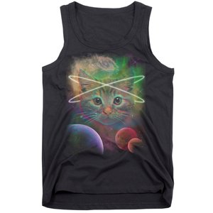 Cool Cat Nebula Space Universe  Tank Top