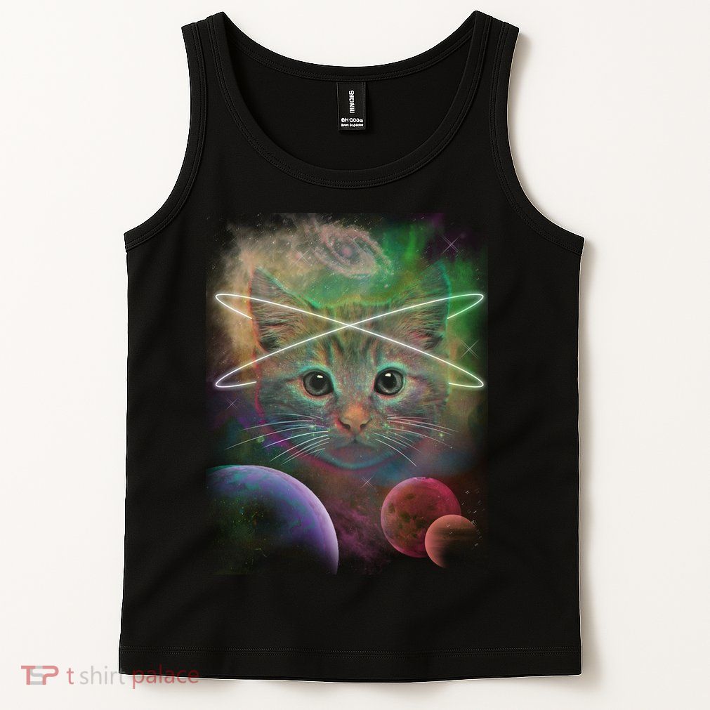 Cool Cat Nebula Space Universe  Tank Top