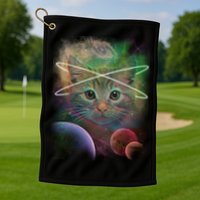 Cool Cat Nebula Space Universe  Golf Towel