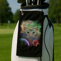Cool Cat Nebula Space Universe  Golf Towel