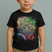 Cool Cat Nebula Space Universe  Toddler T-Shirt