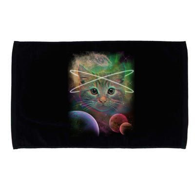 Cool Cat Nebula Space Universe  Microfiber Hand Towel