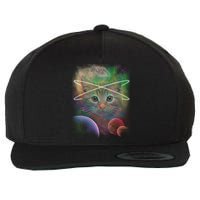 Cool Cat Nebula Space Universe  Wool Snapback Cap