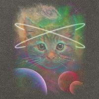 Cool Cat Nebula Space Universe  Cotton Canvas Backpack