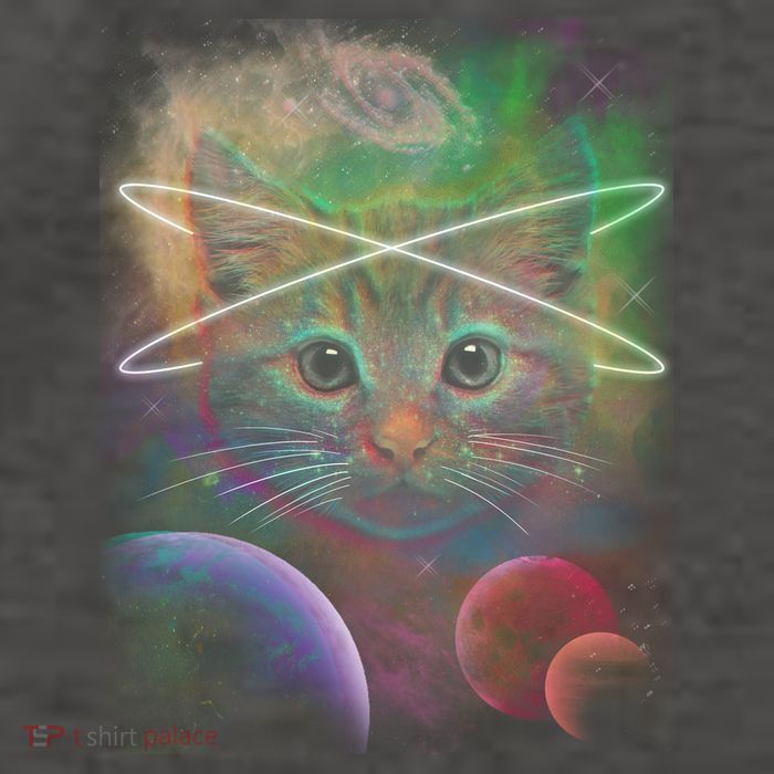 Cool Cat Nebula Space Universe  Vector Backpack