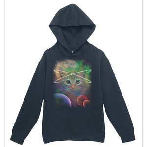 Cool Cat Nebula Space Universe  Urban Pullover Hoodie