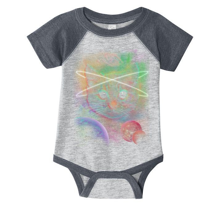 Cool Cat Nebula Space Universe  Infant Baby Jersey Bodysuit