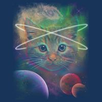 Cool Cat Nebula Space Universe  Infant Baby Jersey Bodysuit