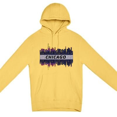 Cool Chicago Skyline Premium Pullover Hoodie