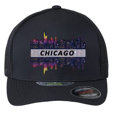 Cool Chicago Skyline Flexfit Unipanel Trucker Cap