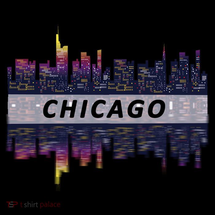 Cool Chicago Skyline Flexfit Unipanel Trucker Cap