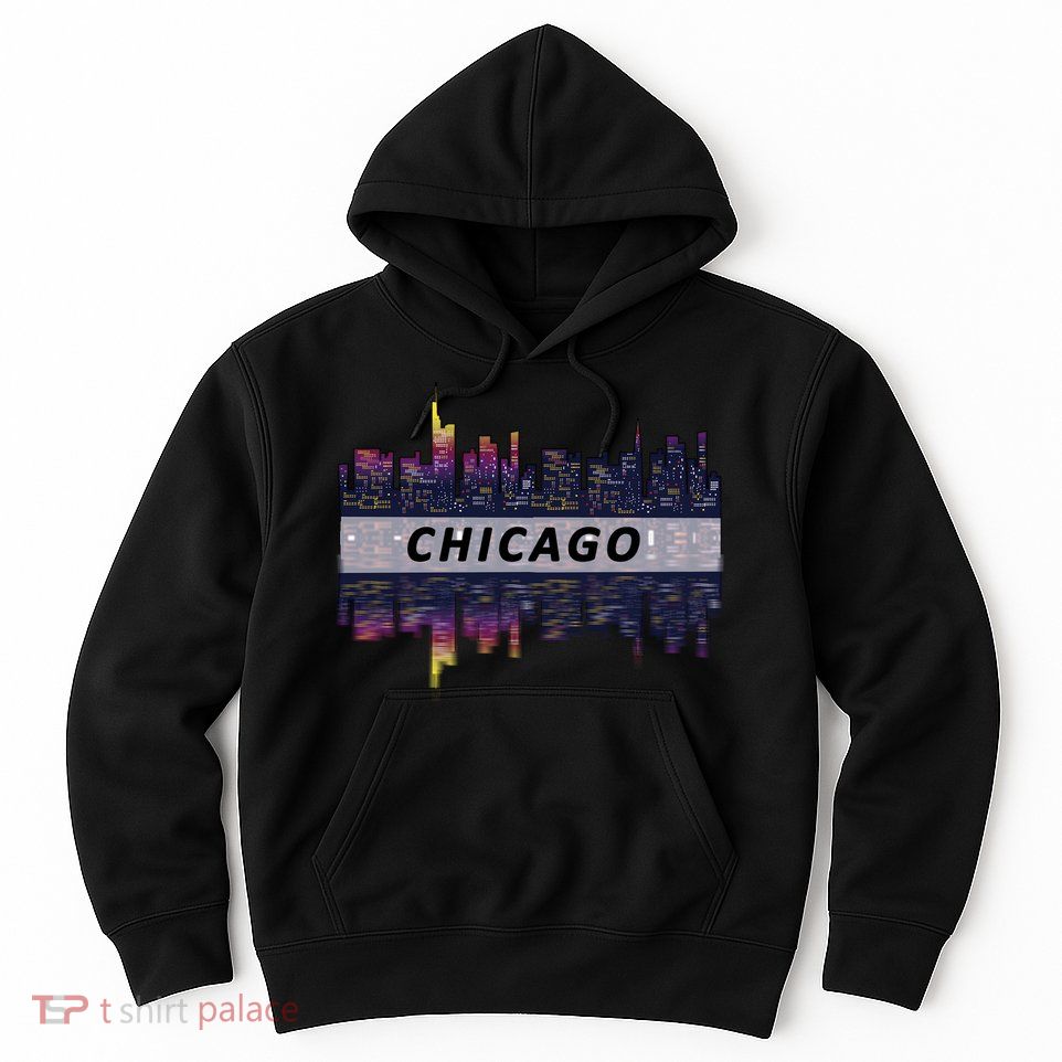 Cool Chicago Skyline Hoodie