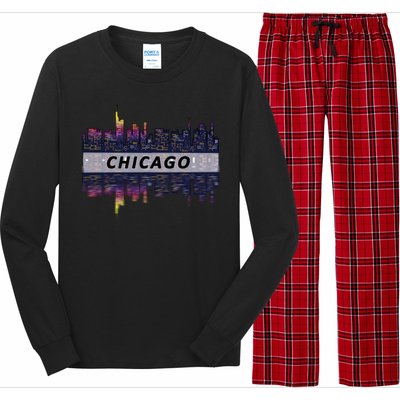 Cool Chicago Skyline Long Sleeve Pajama Set