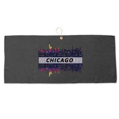 Cool Chicago Skyline Large Microfiber Waffle Golf Towel