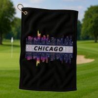 Cool Chicago Skyline Golf Towel