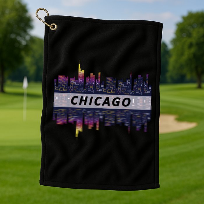 Cool Chicago Skyline Golf Towel