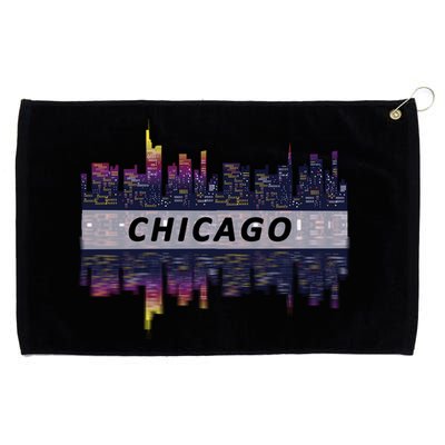 Cool Chicago Skyline Grommeted Golf Towel