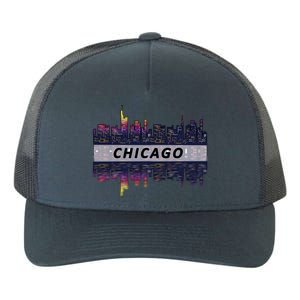 Cool Chicago Skyline Yupoong Adult 5-Panel Trucker Hat