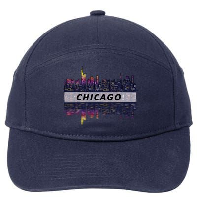 Cool Chicago Skyline 7-Panel Snapback Hat