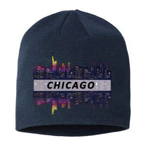 Cool Chicago Skyline Sustainable Beanie