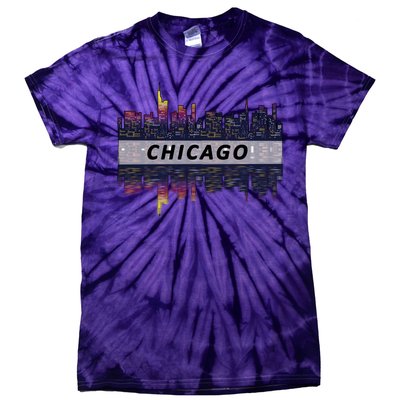 Cool Chicago Skyline Tie-Dye T-Shirt