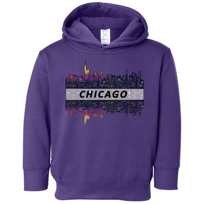 Cool Chicago Skyline Toddler Hoodie